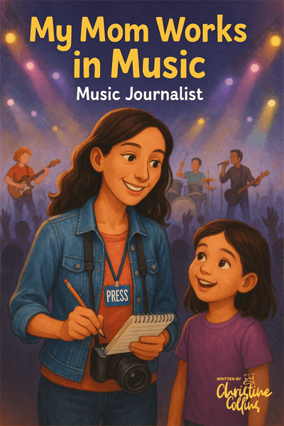 My Mom Works in Music Book - Music Journalist Cover