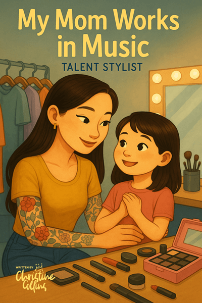 My Mom Works in Music Book - Talent Stylist Cover